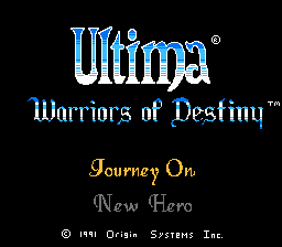 Ultima - Warriors of Destiny (USA)